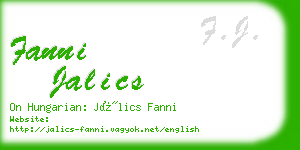 fanni jalics business card